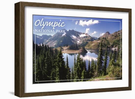 Olympic National Park - Hart Lake-Lantern Press-Framed Art Print