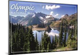 Olympic National Park - Hart Lake-Lantern Press-Mounted Art Print