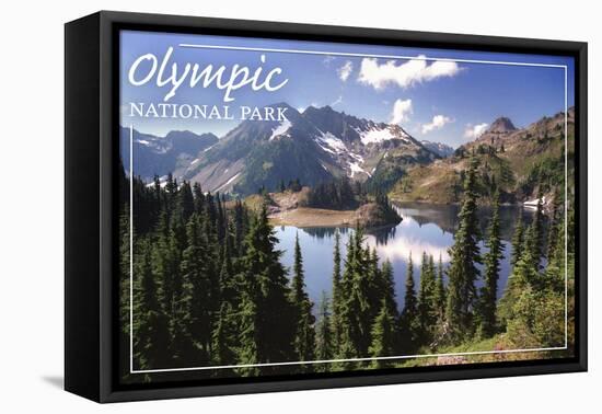 Olympic National Park - Hart Lake-Lantern Press-Framed Stretched Canvas