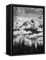 Olympic National Park, Mount Carrie and Carrie Glacier Through the Clouds from Hurricane Ridge-Ann Collins-Framed Stretched Canvas