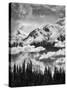 Olympic National Park, Mount Carrie and Carrie Glacier Through the Clouds from Hurricane Ridge-Ann Collins-Stretched Canvas