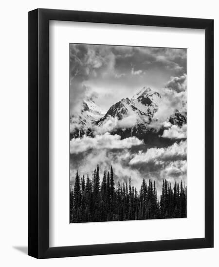 Olympic National Park, Mount Carrie and Carrie Glacier Through the Clouds from Hurricane Ridge-Ann Collins-Framed Premium Photographic Print