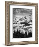 Olympic National Park, Mount Carrie and Carrie Glacier Through the Clouds from Hurricane Ridge-Ann Collins-Framed Photographic Print