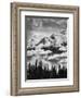 Olympic National Park, Mount Carrie and Carrie Glacier Through the Clouds from Hurricane Ridge-Ann Collins-Framed Photographic Print