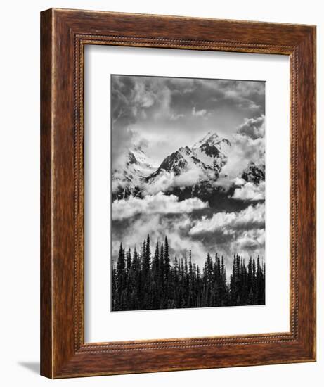 Olympic National Park, Mount Carrie and Carrie Glacier Through the Clouds from Hurricane Ridge-Ann Collins-Framed Photographic Print