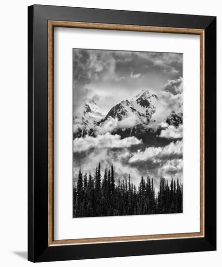 Olympic National Park, Mount Carrie and Carrie Glacier Through the Clouds from Hurricane Ridge-Ann Collins-Framed Photographic Print