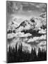 Olympic National Park, Mount Carrie and Carrie Glacier Through the Clouds from Hurricane Ridge-Ann Collins-Mounted Photographic Print