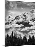 Olympic National Park, Mount Carrie and Carrie Glacier Through the Clouds from Hurricane Ridge-Ann Collins-Mounted Photographic Print