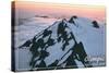 Olympic National Park - Mount Olympus at Sunrise-Lantern Press-Stretched Canvas