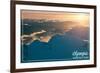 Olympic National Park - Mount Olympus at Sunset-Lantern Press-Framed Premium Giclee Print