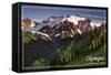 Olympic National Park - Mount Olympus-Lantern Press-Framed Stretched Canvas