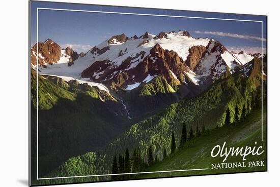 Olympic National Park - Mount Olympus-Lantern Press-Mounted Art Print