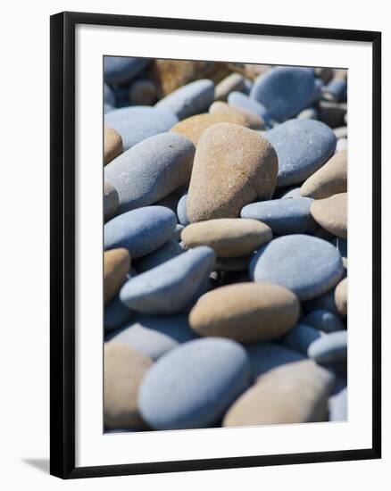 Olympic National Park, Wa: Blue and Brown Stones Found on Ruby Beach-Brad Beck-Framed Photographic Print