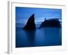 Olympic National Park, Wa: Sea Stacks Get Wrapped by the Incoming Tide-Brad Beck-Framed Photographic Print