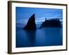 Olympic National Park, Wa: Sea Stacks Get Wrapped by the Incoming Tide-Brad Beck-Framed Photographic Print