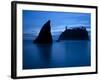 Olympic National Park, Wa: Sea Stacks Get Wrapped by the Incoming Tide-Brad Beck-Framed Photographic Print