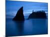 Olympic National Park, Wa: Sea Stacks Get Wrapped by the Incoming Tide-Brad Beck-Mounted Photographic Print