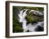 Olympic National Park, Wa: Water Flowing over Rocks Creating the Sol Duc Falls.-Brad Beck-Framed Photographic Print