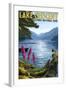 Olympic National Park, Washington - Lake Crescent-Lantern Press-Framed Art Print