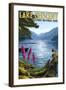 Olympic National Park, Washington - Lake Crescent-Lantern Press-Framed Art Print