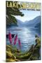 Olympic National Park, Washington - Lake Crescent-Lantern Press-Mounted Art Print