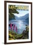 Olympic National Park, Washington - Lake Crescent-Lantern Press-Framed Art Print