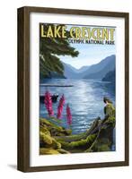 Olympic National Park, Washington - Lake Crescent-Lantern Press-Framed Art Print