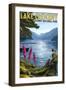 Olympic National Park, Washington - Lake Crescent-Lantern Press-Framed Art Print