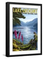 Olympic National Park, Washington - Lake Crescent-Lantern Press-Framed Art Print