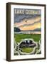 Olympic National Park, Washington - Lake Quinalt-Lantern Press-Framed Art Print