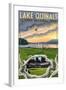 Olympic National Park, Washington - Lake Quinalt-Lantern Press-Framed Art Print