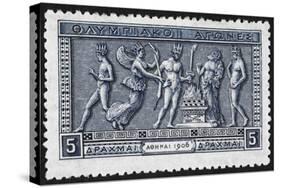 Olympic Offerings. Greece 1906 Olympic Games 5 Drachma, Unused-null-Stretched Canvas