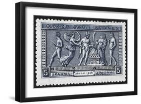 Olympic Offerings. Greece 1906 Olympic Games 5 Drachma, Unused-null-Framed Giclee Print