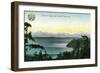 Olympic Range from Seattle, WA - Seattle, WA-Lantern Press-Framed Art Print