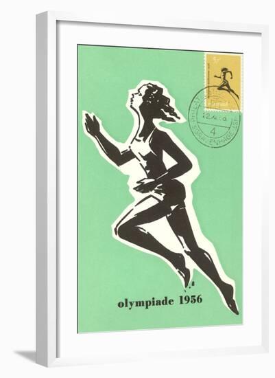 Olympic Runner, 1956-null-Framed Art Print