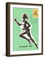 Olympic Runner, 1956-null-Framed Art Print