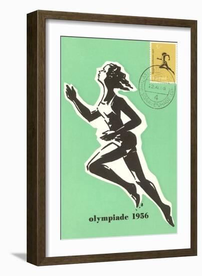 Olympic Runner, 1956-null-Framed Art Print