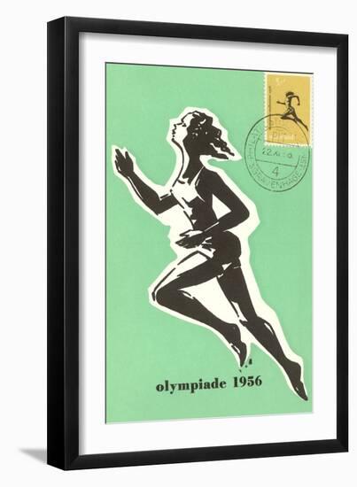 Olympic Runner, 1956-null-Framed Art Print