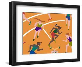 Olympic Runners, 2023 (Photoshop)-Loudware Loudware-Framed Giclee Print