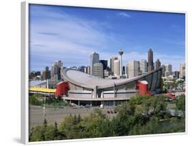 Olympic Saddledome and Skyline, Calgary, Alberta, Canada, North America-Hans Peter Merten-Framed Photographic Print