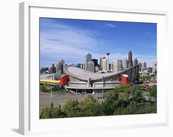 Olympic Saddledome and Skyline, Calgary, Alberta, Canada, North America-Hans Peter Merten-Framed Photographic Print