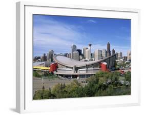 Olympic Saddledome and Skyline, Calgary, Alberta, Canada, North America-Hans Peter Merten-Framed Photographic Print