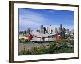 Olympic Saddledome and Skyline, Calgary, Alberta, Canada, North America-Hans Peter Merten-Framed Photographic Print