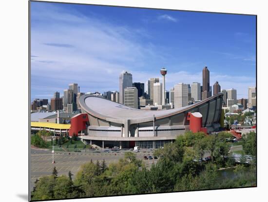 Olympic Saddledome and Skyline, Calgary, Alberta, Canada, North America-Hans Peter Merten-Mounted Photographic Print