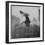 Olympic Skater Carol Heiss Performing on Ice Outdoors at Wollman Memorial Rink in Central Park-Ralph Morse-Framed Premium Photographic Print