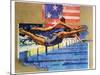 Olympic Swimmers-Michael Dudash-Mounted Art Print