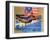 Olympic Swimmers-Michael Dudash-Framed Art Print