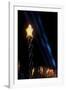 Olympic torch at night during the 2002 Winter Olympics, Salt Lake City, UT-null-Framed Photographic Print