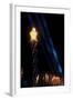 Olympic torch at night during the 2002 Winter Olympics, Salt Lake City, UT-null-Framed Photographic Print