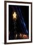 Olympic torch at night during the 2002 Winter Olympics, Salt Lake City, UT-null-Framed Photographic Print